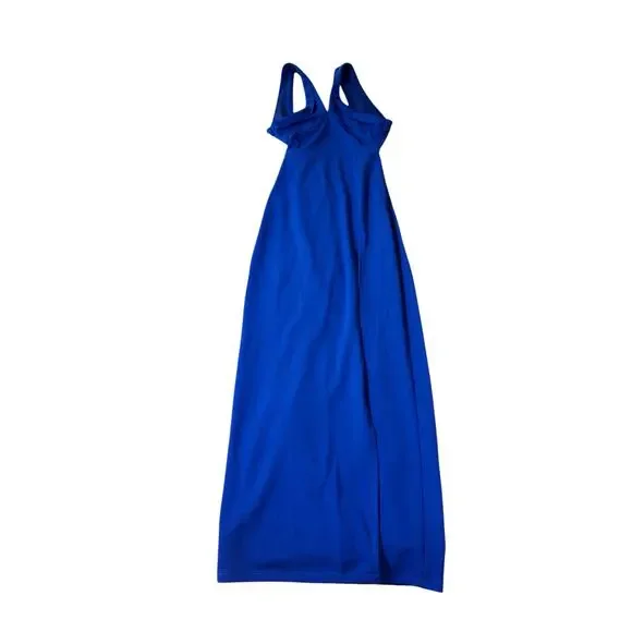 NWT Lulu’s Head to Cocktail Hour Royal Blue Halter Neck Maxi Dress Size Small - Picture 3 of 9